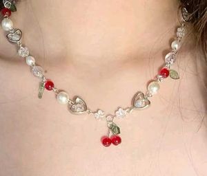 Cute Cherry Pearl Necklace