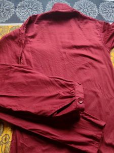 Maroon Casual Kurta