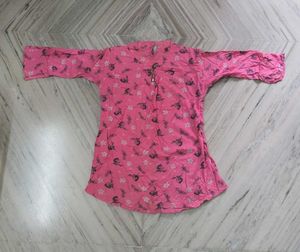Pink Floral Kurta