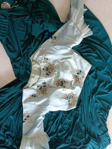 Olive Green Colour Saaree