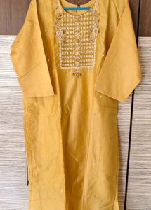 Green Embroidered Kurta Set XXL