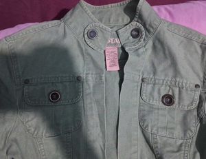 Olive Green Denim Jacket From Original Start Jeans
