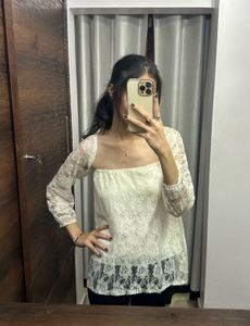Off White Tube Top