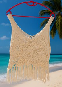 Crochet Fringe Top/ Knitted Top