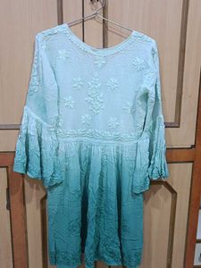 Elegant Embroidered Short Kurti Top