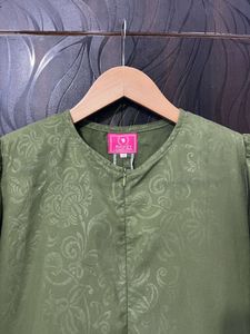 Elegant Olive Green Dress