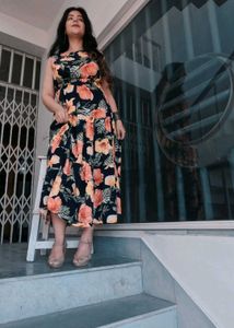 Blue Cotton Maxi Dress