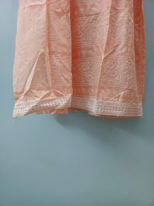 Pretty Peach Embroidered Kurta💕