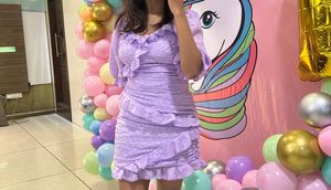 Dreamy Lavender Ruffle Dress