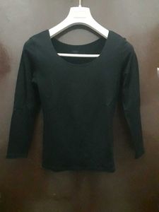 Basic Black Long Sleeve Top