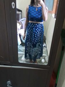 a line party wear dress ,with stretchable fabric c