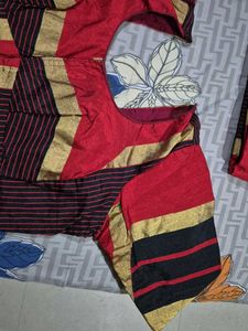 Elegant Striped Saree