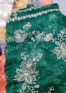 Rashmika Mandana Green saree  💚