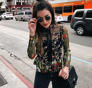 FLORAL EMBROIDERED SHEER MESH UP