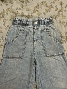 Wide Leg Denim Pants