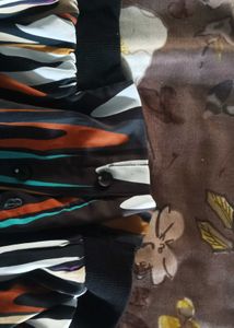 Abstract Print Button-Up Shirt