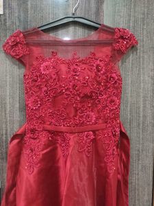 Red Party Wear Gown