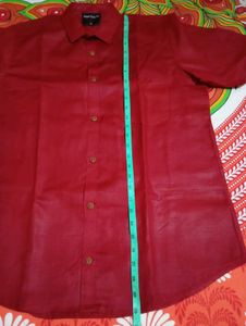 PRINTCULTR Red Button-Down Shirt - XL