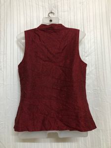 Fubindia Red Cotton Waistcoat