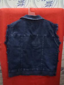 Distressed Denim Vest