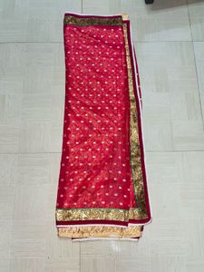 FOR DIWALI New Red Silk Saree