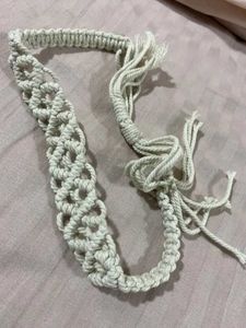Crochet White Hairband