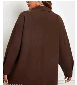 Elegant Brown Button-Down Shirt all sizes