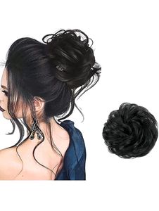 Hair Bun Juda Maker | Elastic Rubber Band Black