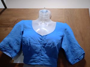 💙🫰🏻Pastel Blue Chikankari Silk Saree with