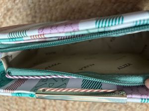 Striped Pouch with Chain