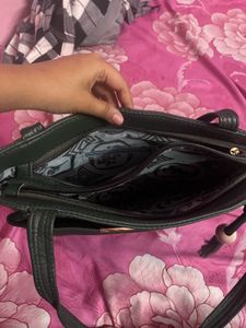 Green Leather Hand Bag