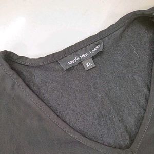 Black Long Sleeve Top V Neck