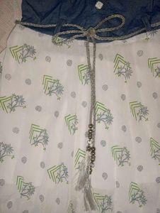 Cute Denim &amp; White Dress