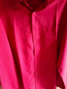 Tomato Red Shirt Maroon Stripes
