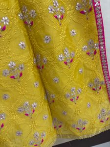 Pakistani Yellow Heavily Embroidered Suit Set
