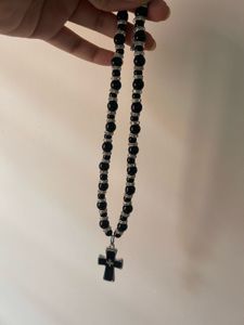 Black Grace Cross Necklace 🖤✨