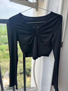 Chic Black Long Sleeve Top