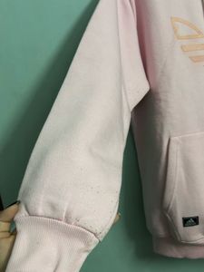 Pink Adidas Hoodie (First Copy) – Trefoil Logo