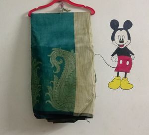 Semi Jute And Cotton Blend Saree
