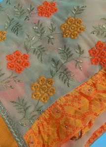 Elegant Embroidered Saree
