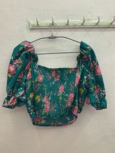 Floral Print Crop Top