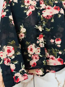 Floral Print Long Sleeve Shirt