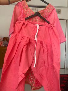Pink Embroidered Kurta Set