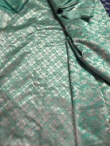 sea green banarus saree