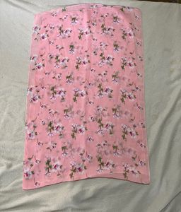Floral Print Pink Scarf