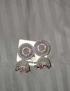 Silver Jhumka Earrings