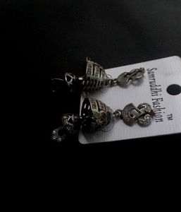 Silver Jhumka Earrings