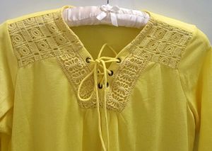 Pinterest Aesthetic Yellow Kurta Top