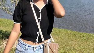 Black Cute Korean Crop Top