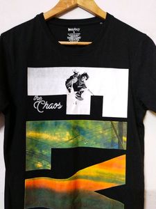 Easy Buy Black round Neck Tshirt Men